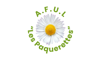 Logo de l’AFUL Les Pâquerettes avec une fleur en illustration